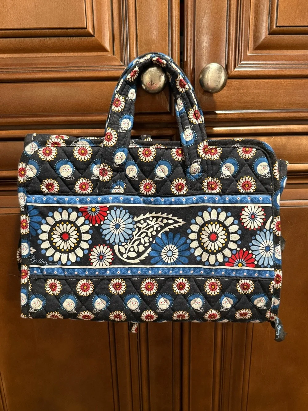 Vera Bradley Night Owl Hanging Travel Toiletry Bag